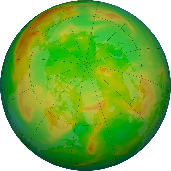 Arctic ozone map for 17 June 1981